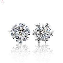 Boucles d&#39;oreille de fleur en argent sterling 925 personnalisé